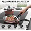 imageVBGK Pots and Pans Set 10Piece Stainless Steel Cookware Set NonToxic Kitchen Set Kitchen Cooking Set with Tempered Glass Lid and Warming Handle Suitable for All Cooktops Stackable