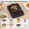 imageVBGK Single Burner Electric Cooktop110V 1800W Electric Stove Top with LED Touch Control 10 Power Levels 4 hTimer Safety LockPortable single burner cooktop