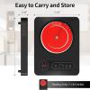 imageVBGK Single Burner Electric Cooktop110V 1800W Electric Stove Top with LED Touch Control 10 Power Levels 4 hTimer Safety LockPortable single burner cooktop
