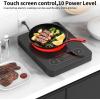 imageVBGK Single Burner Electric Cooktop110V 1800W Electric Stove Top with LED Touch Control10 Power Levels 4 hTimer Safety LockPortable cooktopOverheat protection