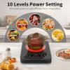 imageVBGK Single Burner Electric Cooktop110V 1800W Electric Stove Top with LED Touch Control10 Power Levels 4 hTimer Safety LockPortable cooktopOverheat protection