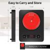 imageVBGK Single Burner Electric Cooktop110V 1800W Electric Stove Top with LED Touch Control10 Power Levels 4 hTimer Safety LockPortable cooktopOverheat protection