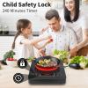 imageVBGK Single Burner Electric Cooktop110V 1800W Electric Stove Top with LED Touch Control10 Power Levels 4 hTimer Safety LockPortable cooktopOverheat protection