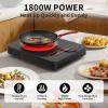 imageVBGK Single Burner Electric Cooktop110V 1800W Stove Top with LED Touch Control9 Power Levels Timer Safety Locksingle Electric burner Overheat protection