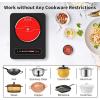 imageVBGK Single Burner Electric Cooktop110V 1800W Stove Top with LED Touch Control9 Power Levels Timer Safety Locksingle Electric burner Overheat protection