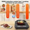 imageVBGK Single Burner Induction Cooktop1800W Portable Induction Cooktop110V Hot Plate with LCD Sensor Touch 7 Temp Levels up to 518F Safety Lock 4Hour Timer 9 HeatResistant Cooking