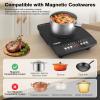 imageVBGK Single Burner Induction Cooktop1800W Portable Induction Cooktop110V Hot Plate with LCD Sensor Touch 7 Temp Levels up to 518F Safety Lock 4Hour Timer 9 HeatResistant Cooking