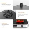 imageVBGK Electric Cooktop110V 2200W Electric Stove with Knob Control9 Power Levels Kids Lock ampamp TimerLED touch controlOverheat Protection Electric Stove Top12 Inch desktop 2 burner electric cooktop