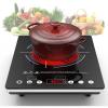 imageVBGK Electric Cooktop110V Electric Stove TopSingle Burner LED Touch Control9 Power Levels Kids Lock ampampTimerOverheat Protection1800W Portable Induction Cooktop