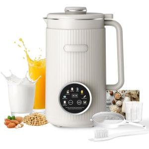 imageVBGK 8 in 1 Automatic Nut Milk Maker Blender with 20 Blades 40oz Homemade Coconut Soy Oat Almond Plant Based Milks and NonDairy Beverages with18H Delay StartKeep WarmBoil WaterSelfCleaning