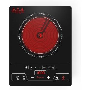 imageVBGK Double Induction Cooktop110V 2300W 2 burner induction cooktop2 burner Hot Plate Electric burner with LCD Touch Screen 9 Levels Settings Child Safety Lock ampamp TimerSingle Burner Electric Cooktop
