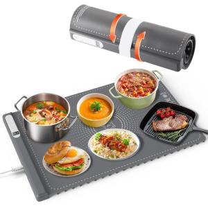 imageVBGK Food Heating Padsurface heating silicone electric heating tray10 stage temperature control 12 hours timer with Child Lock curling and portable for party buffet dailyHome Travel
