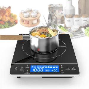 imageVBGK Induction Cooktop1800W Hot Plate for CookingInduction Stove Top with LCD Sensor Touch Control9 Temp LevelsChild Safety Lock ampamp Timer 110V Single Burner Electric CooktopFine