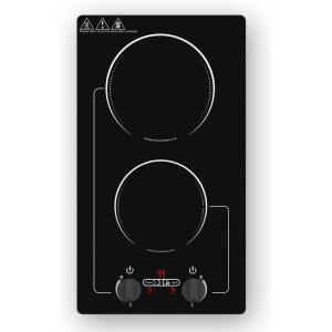 imageVBGK 2 burner Induction cooktop110V 2300W double burner hot plate with LED Touch Screen 9 Power Levels Kids Lock ampamp Timer Overheat Protection knob and touch control Double Induction Cooktop