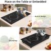 imageVBGK Induction Cooktop110V 2300W 2 burner hot plate with Knob Control9 Power Levels Kids Lock ampamp TimerLED touch controlOverheat Protection Electric stove2 burner induction cooktop