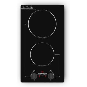 imageVBGK Induction Cooktop110V 2300W 2 burner hot plate with Knob Control9 Power Levels Kids Lock ampamp TimerLED touch controlOverheat Protection Electric stove2 burner induction cooktop
