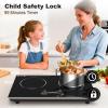 imageVBGK Electric Cooktop24 inch 220V Stove TopTouch and Knob ControlLED9 Power Levels Kids Lock ampTimerOverheat Protection5000W 3 burner electric cooktop2 Burner Induction Cooktop