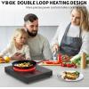 imageVBGK Electric Cooktop24 inch 220V Stove TopTouch and Knob ControlLED9 Power Levels Kids Lock ampTimerOverheat Protection5000W 3 burner electric cooktopSingle Electric Cooktop