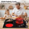 imageVBGK Electric Cooktop24 inch 220V Stove TopTouch and Knob ControlLED9 Power Levels Kids Lock ampTimerOverheat Protection5000W 3 burner electric cooktop3 Burners Electric Cooktop