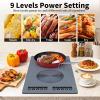 imageVBGK 2 burner Induction Hop3600W Electric hob 2 burner with Knob Control9 Power Levels Kids Lock amp TimerLED touch controldouble induction hopcountertop burners