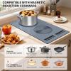 imageVBGK 2 burner Induction Hop3600W Electric hob 2 burner with Knob Control9 Power Levels Kids Lock amp TimerLED touch controldouble induction hopcountertop burners