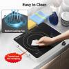 imageVBGK 2 burner Induction Hop3600W Electric hob 2 burner with Knob Control9 Power Levels Kids Lock amp TimerLED touch controldouble induction hopportable cooktop