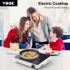 imageVBGK 2 burner Induction Hop3600W Electric hob 2 burner with Knob Control9 Power Levels Kids Lock amp TimerLED touch controldouble induction hopportable cooktop