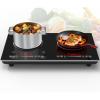 imageVBGK 2 burner Induction Hop3600W Electric hob 2 burner with Knob Control9 Power Levels Kids Lock amp TimerLED touch controldouble induction hopinduction plate