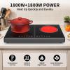 imageVBGK Electric Cooktop 110V 3600w Stove top 22 inch Countertop with 9 Power Levels LED touch control Overheat Protection Child Safety Lock amp Timer touch control 2 burer Electric cooktop