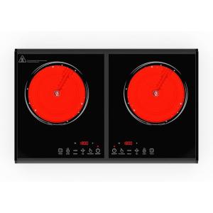 imageVBGK Electric Cooktop 110V 3600w Stove top 22 inch Countertop with 9 Power Levels LED touch control Overheat Protection Child Safety Lock amp Timer touch control 2 burer Electric cooktop