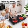 image:imageVBGK 24 Inch Electric Cooktop110V 3000W Electric Stove Top with LED touch Control8 Power Levels Kids Lock amp 4H TimerOverheat Protection stove 2 burner cooktop