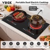 image:imageVBGK 24 Inch Electric Cooktop110V 3000W Electric Stove Top with LED touch Control8 Power Levels Kids Lock amp 4H TimerOverheat Protection stove 2 burner cooktop