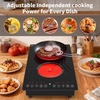 image:imageVBGK Electric Cooktop110V 2100W Electric Stove Top with LED touch Control9 Power Levels Kids Lock amp 2H TimerOverheat Protection stove12 Inch 2 burner cooktop