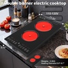 image:imageVBGK Electric Cooktop110V 2100W Electric Stove Top with LED touch Control9 Power Levels Kids Lock amp 2H TimerOverheat Protection stove12 Inch 2 burner cooktop