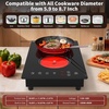 image:imageVBGK Electric Cooktop110V 2100W Electric Stove Top with LED touch Control9 Power Levels Kids Lock amp 4H TimerOverheat Protection stove12 Inch 2 burner cooktop