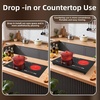 image:imageVBGK Electric Cooktop110V 3000W Electric Stove Top with LED touch Control8 Power Levels Kids Lock amp 4H TimerOverheat Protection stove24 Inch 2 burner cooktop