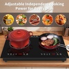 image:imageVBGK Electric Cooktop24 Inch Electric Stove Top 110V 3000W with LED touch Control8 Power Levels Kids Lock amp 4H TimerOverheat Protection stove2 burner cooktop