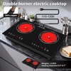 image:imageVBGK Electric Cooktop24 Inch Electric Stove Top 110V 3000W with LED touch Control8 Power Levels Kids Lock amp 4H TimerOverheat Protection stove2 burner cooktop