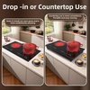 image:imageVBGK Electric Cooktop24 Inch Electric Stove Top 110V 3000W with LED touch Control8 Power Levels Kids Lock amp 4H TimerOverheat Protection stove2 burner cooktop