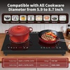 image:imageVBGK Electric Cooktop24 Inch Electric Stove Top 110V 3000W with LED touch Control8 Power Levels Kids Lock amp 4H TimerOverheat Protection stove2 burner cooktop