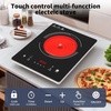 image:imageVBGK Single Burner Electric Cooktop110V 1800W Electric Stove Top with LED Touch Control10 Power Levels 4HTimer Safety Lock portable cooktop Overheat protection