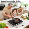 image:imageVBGK Single Burner Electric Cooktop110V 1800W Electric Stove Top with LED Touch Control10 Power Levels 4HTimer Safety Lock portable cooktop Overheat protection