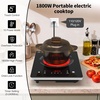 image:imageVBGK Single Burner Electric Cooktop110V 1800W Electric Stove Top with LED Touch Control10 Power Levels 4HTimer Safety Lock portable cooktop Overheat protection