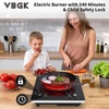 image:imageVBGK Single Burner Electric Cooktop110V 1800W Electric Stove Top with LED Touch Control10 Power Levels 4HTimer Safety Lock portable cooktop Overheat protection