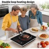image:imageVBGK Single Burner Electric Cooktop110V 1800W Electric Stove Top with LED Touch Control8 Power Levels 4H Timer Safety Lockportable single burner cooktop Overheat protection