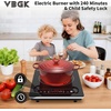 image:imageVBGK Single Burner Electric Cooktop110V 1800W Electric Stove Top with LED Touch Control8 Power Levels 4H Timer Safety Lockportable single burner cooktop Overheat protection