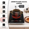 image:imageVBGK Single Burner Electric Cooktop110V 1800W electric burner with LED Touch Control8 Power Levels 4H Timer Safety Lockportable single burner cooktop Overheat protection