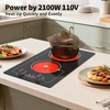image:imageVBGK electric hobBuiltin Design and Countertop Stove Top with Knob ControlampTouch Control9 Power Level Timer amp Kid Safety Lock220V 2100W 2 burner electric hobDouble Burner Electric Cooktop