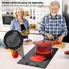 image:imageVBGK electric hobBuiltin Design and Countertop Stove Top with Knob ControlampTouch Control9 Power Level Timer amp Kid Safety Lock220V 2100W 2 burner electric hobDouble Burner Electric Cooktop
