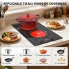 image:imageVBGK electric hobBuiltin Design and Countertop Stove Top with Knob ControlampTouch Control9 Power Level Timer amp Kid Safety Lock220V 2100W 2 burner electric hobDouble Burner Electric Cooktop